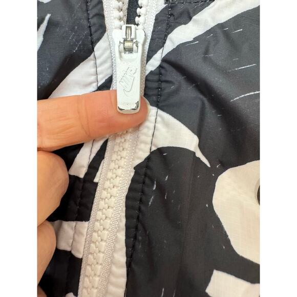 Girls 2007 Cropped Nike Windbreaker Jacket Zip-Up Hoodie Size Medium - Picture 8 of 11